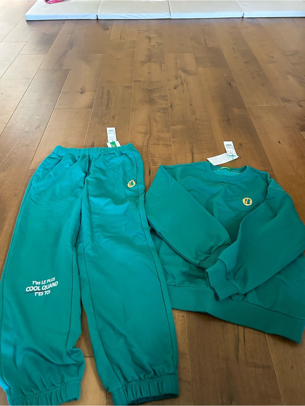 United colors of Benetton Kids Green Sweat set - Cozy Teal